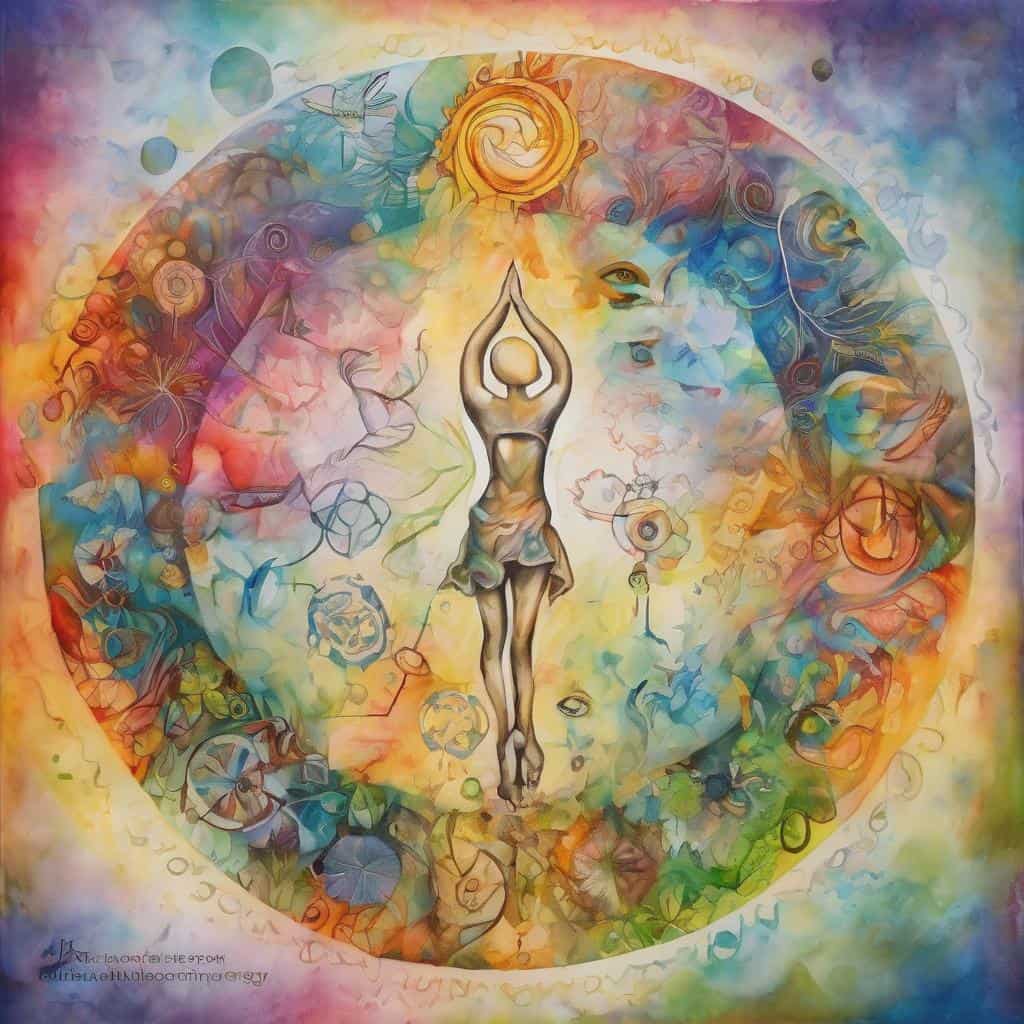 Νίκησε τους φόβους σου, εικόνα που συμβολίζει την αυτοπεποίθηση και την εσωτερική δύναμη, με πολύχρωμο αφηρημένο art για θετική ενέργεια.